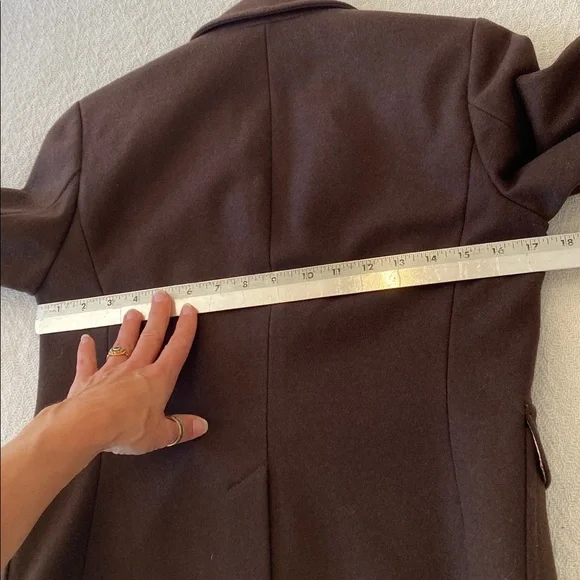 J. Crew Wool Chocolate Brown Blazer with Polka Dot Lining Vintage Classic - Picture 9 of 12